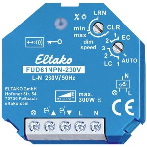 FUD61NPN-230V Eltako bezprzewodowy Siłownik Przełączanie- ściemnianie podtynkowy FUD61NPN-230V Eltako bezprzewodowy Siłownik Przełączanie- ściemnianie podtynkowy