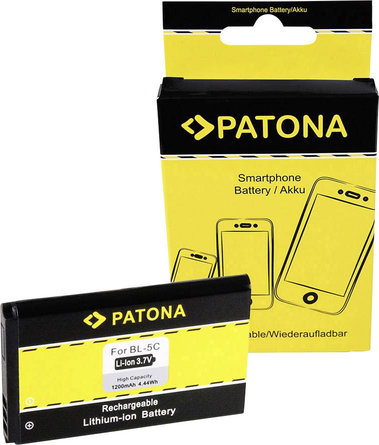 Akumulator zamienny Patona BL-5C 6600/3100/7610/6230, Li-Ion, 3.7 V, 1200 mAh - obrazek 1