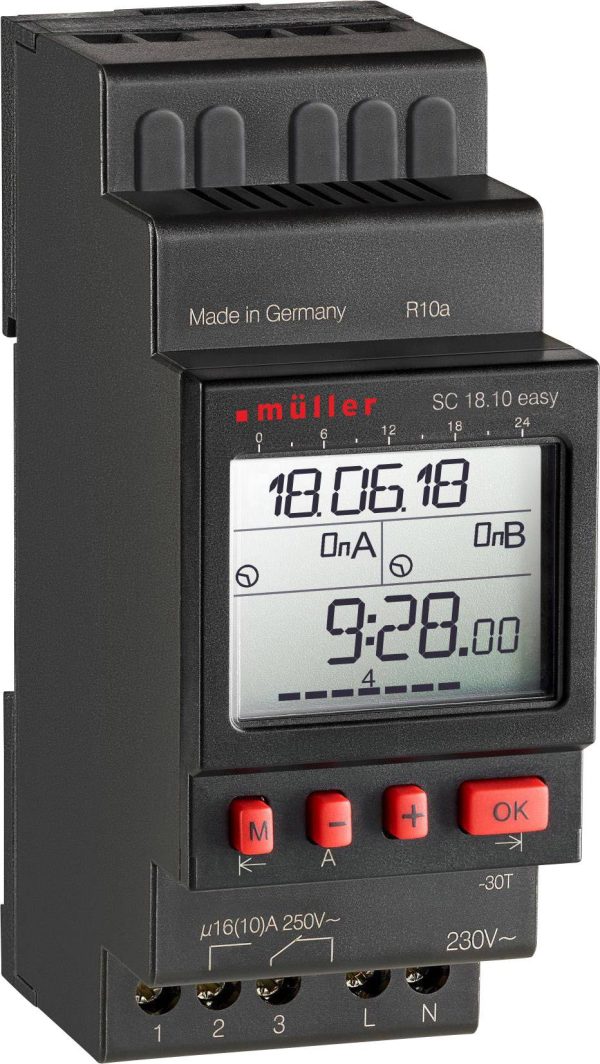 Müller SC 18.10 easy 230V 50-60Hz Przekaźnik czasowy na szynę DIN 230 V/AC 4000 W