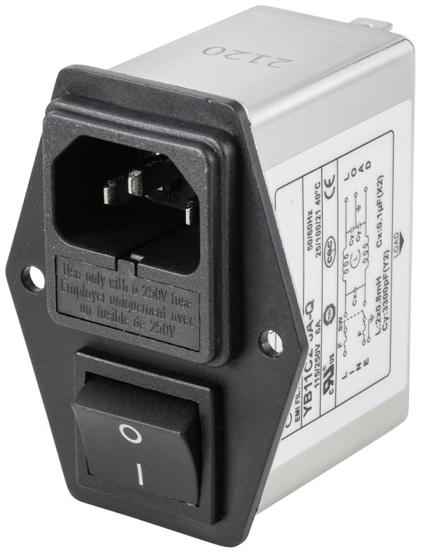 TRU COMPONENTS TC-10101460 Filtr sieciowy, 250 V/AC, 6 A, 0.8 mH