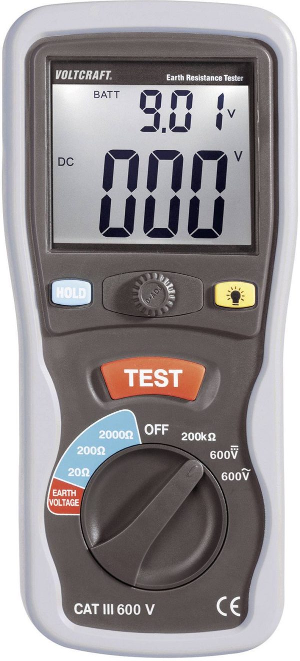 Miernik rezystencji uziemienia VOLTCRAFT ET-02 Kalibracja ISO