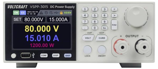 Zasilacz laboratoryjny regulowany 19” VOLTCRAFT VSPP-3015 0 – 150 V/DC 0 – 30 A 3000 W Kalibracja (DAkkS)