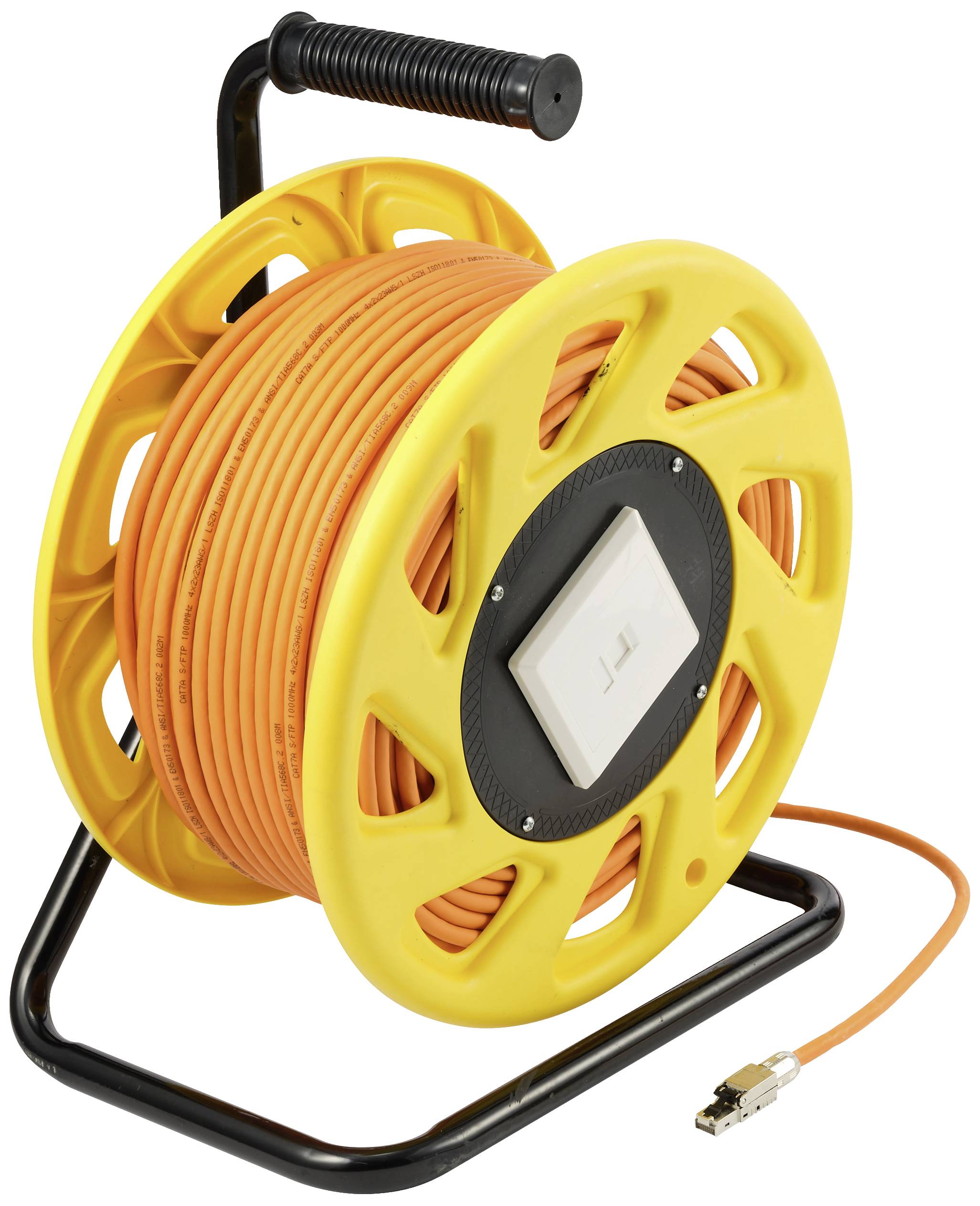 bęben na kable RJ45 Renkforce RF-5264734, CAT 6a (CAT 7), S/FTP, 50 m - obrazek 1