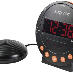 Budzik Sygonix SY-5266562, czarny Budzik Sygonix SY-5266562, czarny
