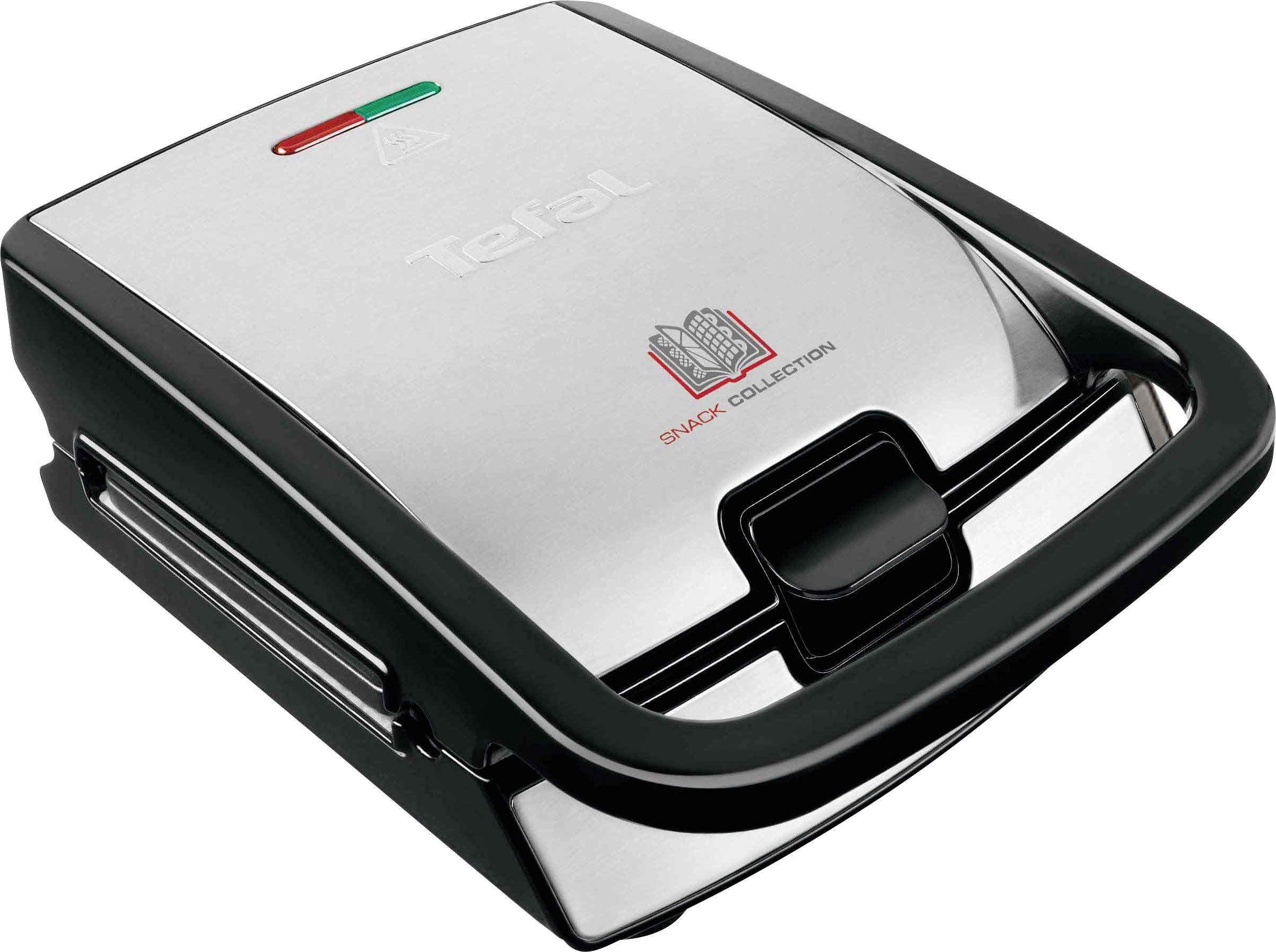 Tefal SW 854 D Snack Collection Gofrownica powłoka nieprzywierająca, automatyczna regulacja temperatury czarny, stali sz - obrazek 1