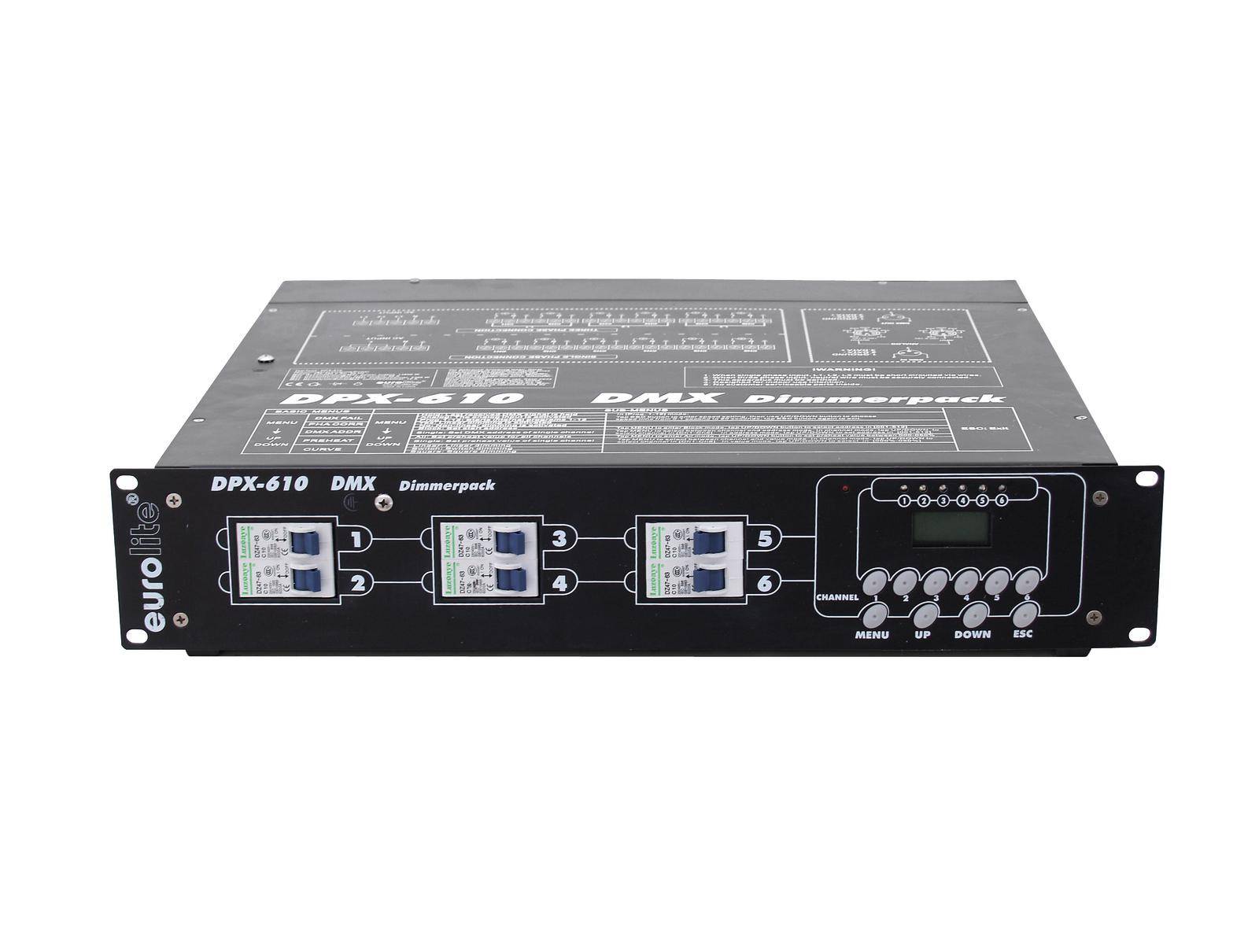 Ściemniacz DMX Eurolite DPX-610 70064120, 6-kanałowy - obrazek 1