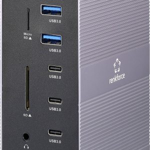 Stacja dokująca USB-C® Renkforce RF-DKS-910 MacBook z funkcją ładowania Stacja dokująca USB-C® Renkforce RF-DKS-910 MacBook z funkcją ładowania