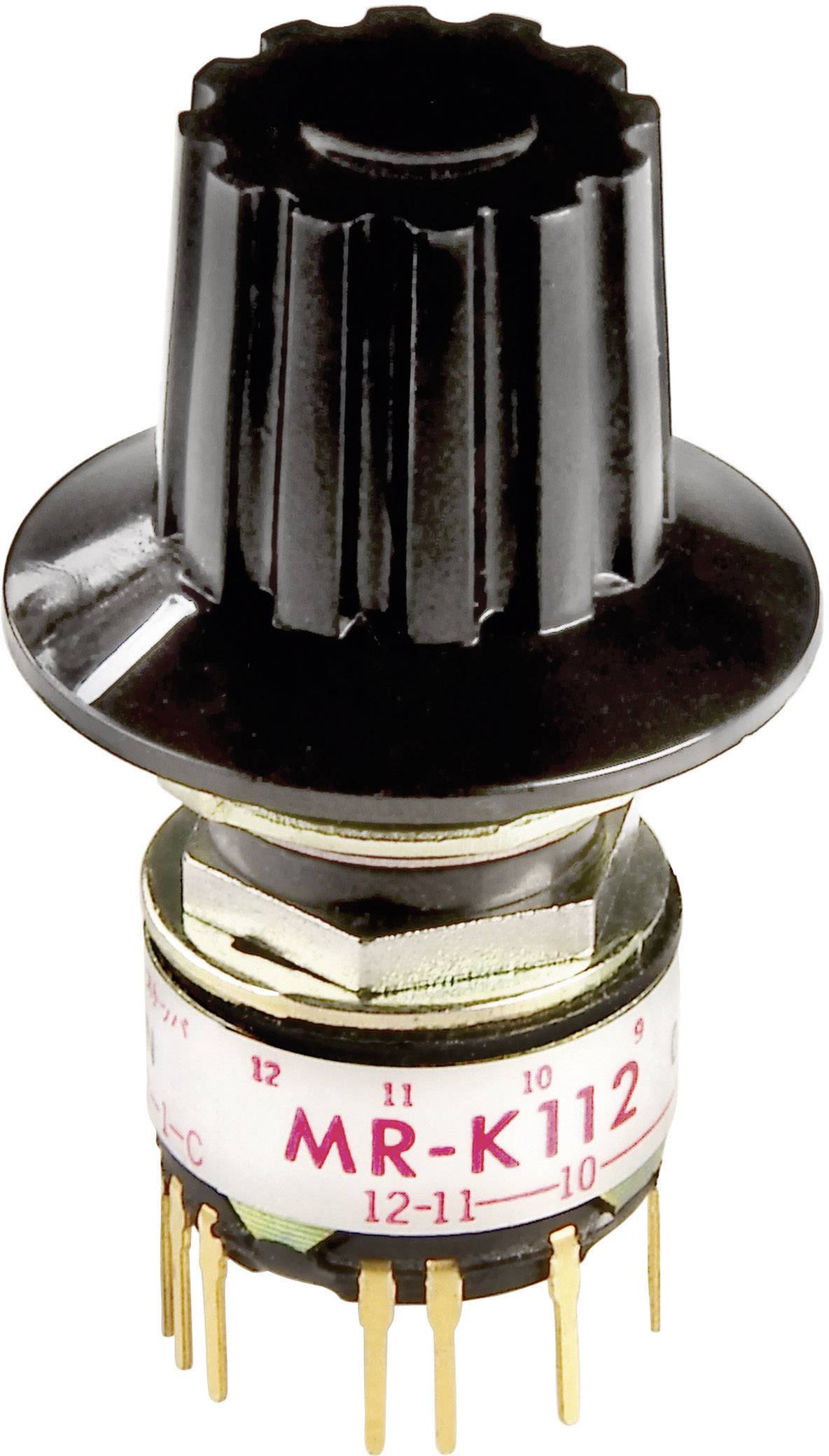Przełącznik obrotowy NKK Switches MRK112-A, 125 V/AC, 0.25 A, Pozycje przełączenia 12, 1 x 30 °, 1 szt. - obrazek 1