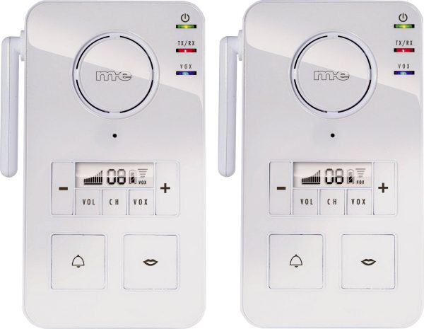Domofon bezprzewodowy m-e modern-electronics FS 2.1, kompletny zestaw, Kolor producenta: biały