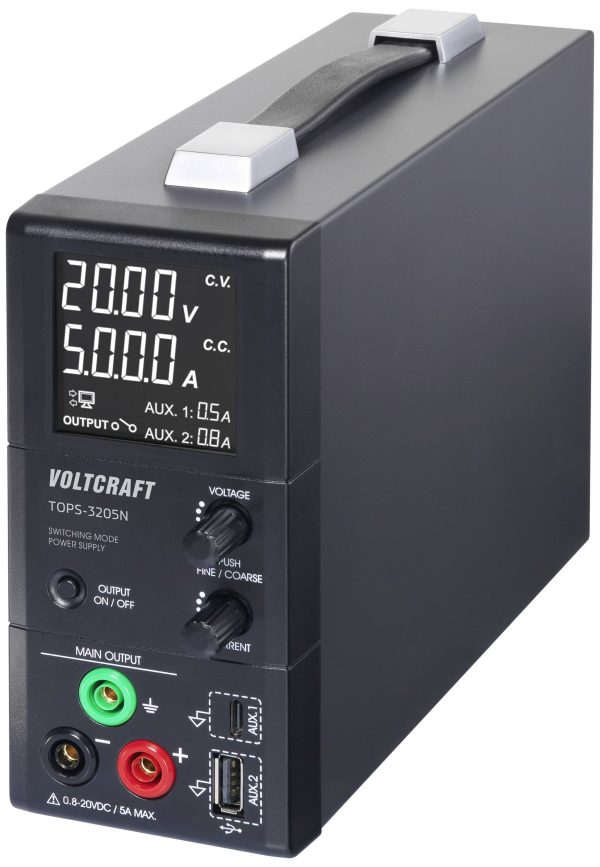 Zasilacz laboratoryjny regulowany VOLTCRAFT TOPS-3205N 0.8 – 20 V/DC 0.1 – 5 A 100 W Kalibracja (DAkkS)