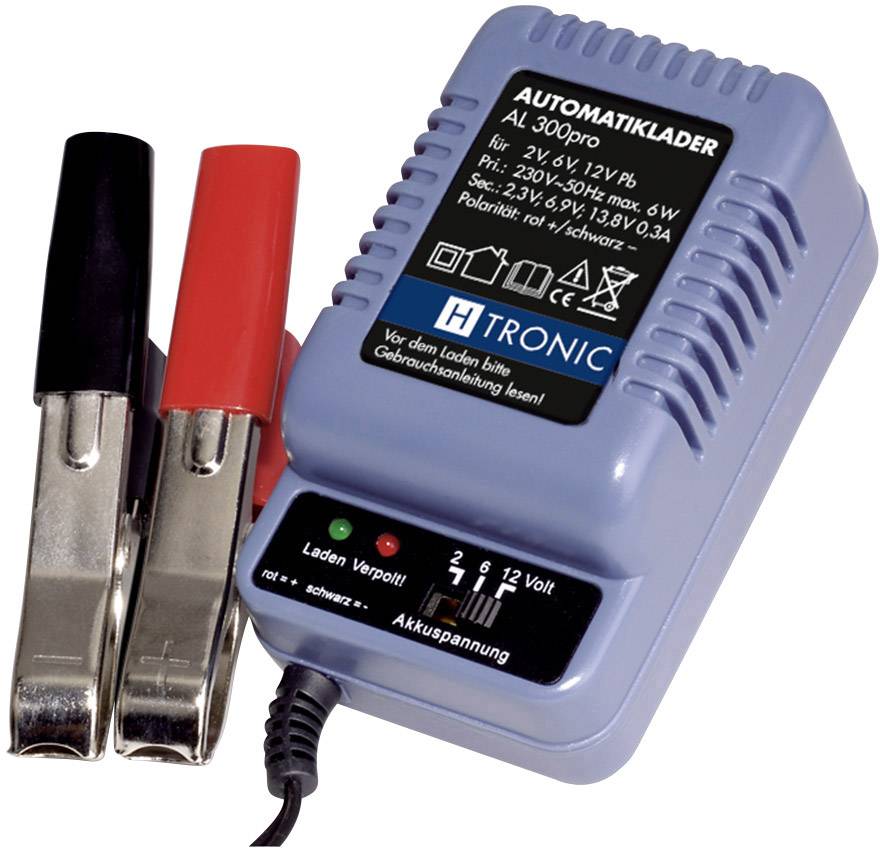Ładowarka akumulatorów kwasowo-ołowiowych H-Tronic 1248217, 2 V, 6 V, 12 V - obrazek 1