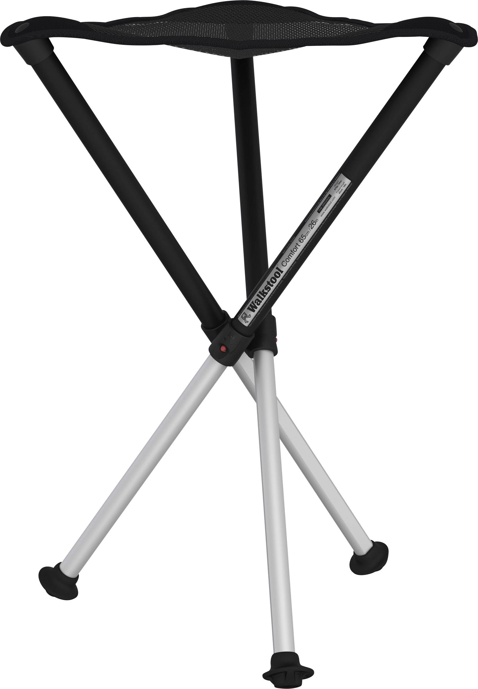 Walkstool Comfort XXL Krzesło składane czarny, srebrny ComfortXXL Maksymalne obciążenie 250 kg - obrazek 1