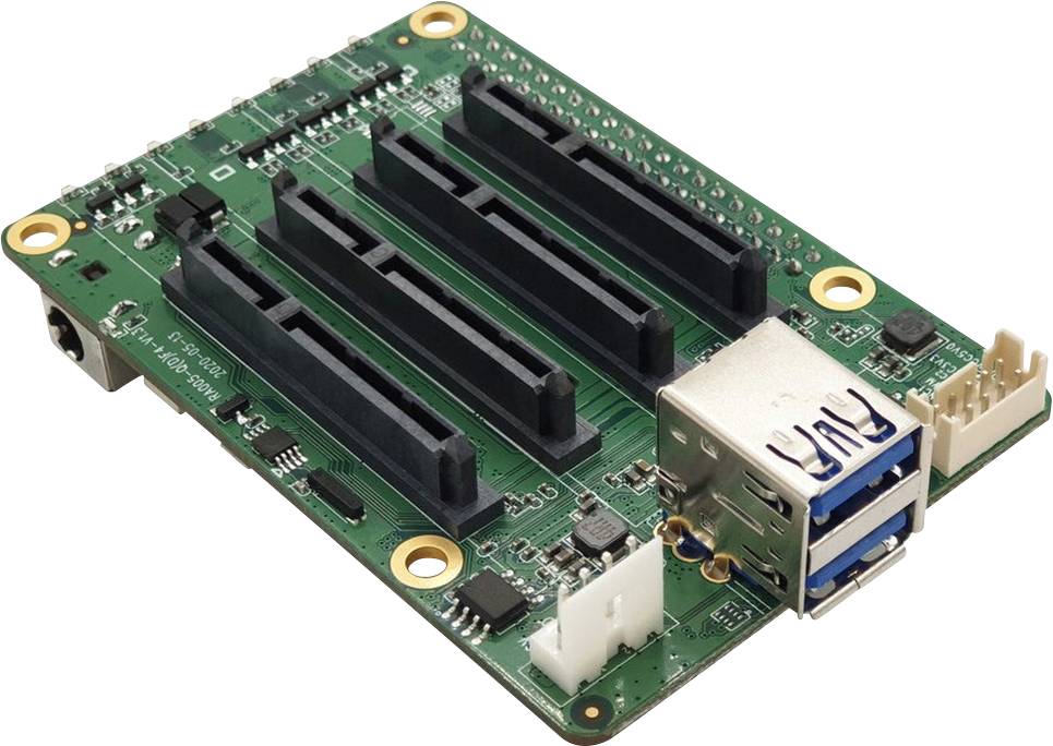 Allnet SATA HAT Quad NAS Płytka rozszerzająca Raspberry Pi® Pasuje do: Raspberry Pi® - obrazek 1