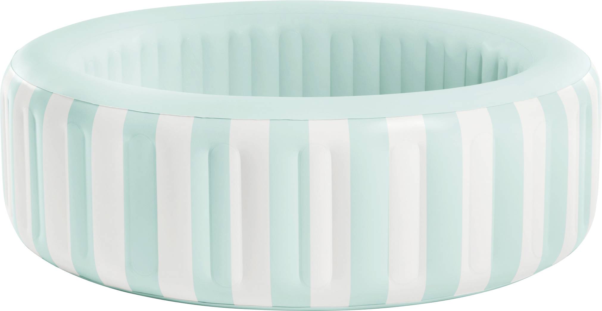 Turkusowo-biały basen Intex "Coastal Luxe Pool" w stylowym wzornictwie zapewnia orzeźwiającą zabawę w kąpieli dzieciom w - obrazek 1
