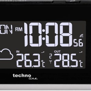 Budzik Techno Line TECHNOLINE – Techno Line WT 539 – Wetterstation – Schwarz WT 539 Sterowany radiowo cyfrowy czarny Budzik Techno Line TECHNOLINE – Techno Line WT 539 – Wetterstation – Schwarz WT 539 Sterowany radiowo cyfrowy czarny
