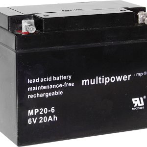 Akumulator ołowiowy multipower MP20-6 A9621, AGM, 6 V, 20 Ah Akumulator ołowiowy multipower MP20-6 A9621, AGM, 6 V, 20 Ah