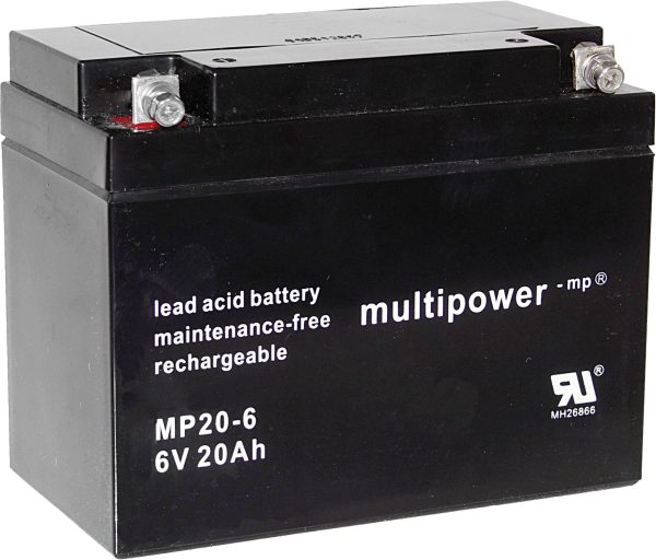 Akumulator ołowiowy multipower MP20-6 A9621, AGM, 6 V, 20 Ah