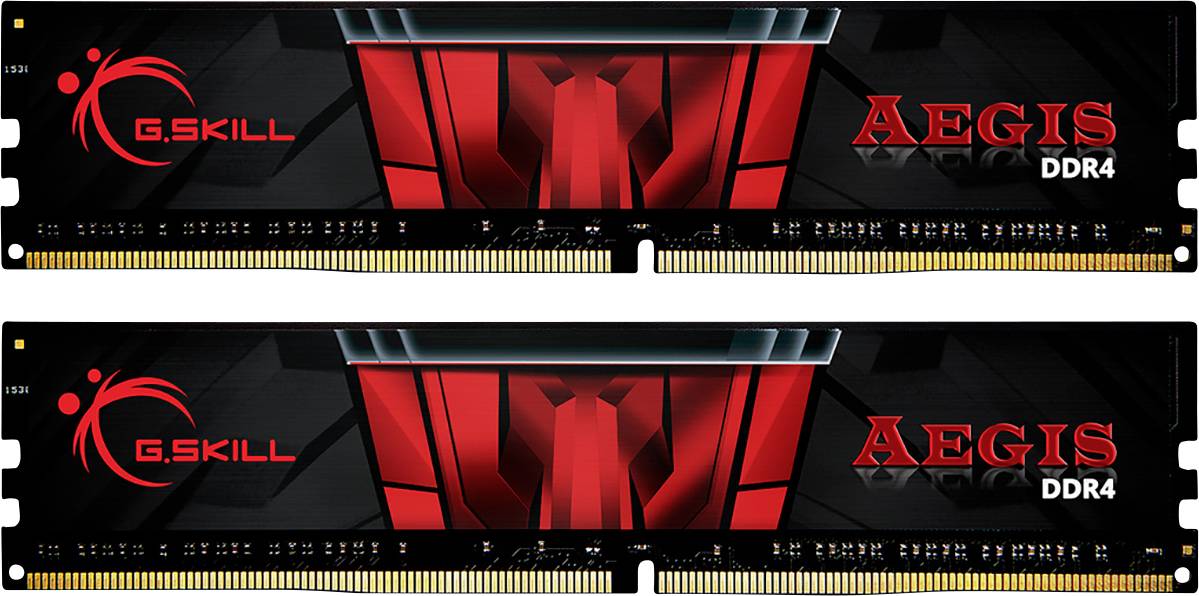 G.Skill Aegis Pamięć robocza do PC - zestaw DDR4 16 GB 2 x 8 GB Non-ECC 3200 MHz 288 pin DIMM CL16-18-18-38 F4-3200C16D- - obrazek 1