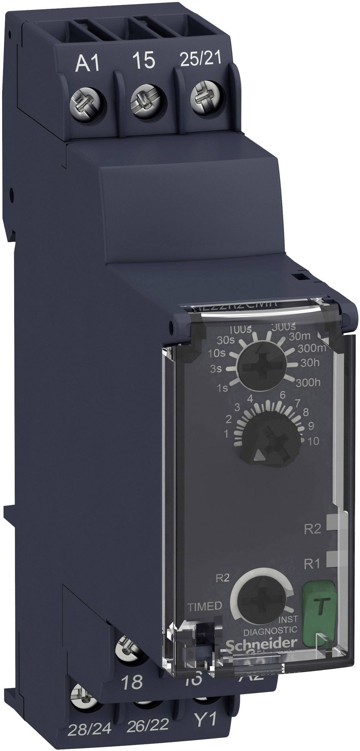 Przekaźnik czasowy Schneider Electric RE22R2CMR, 0.05 s - 300 h, 250 V/DC, 250 V/AC, 8 A, 1 szt. - obrazek 1