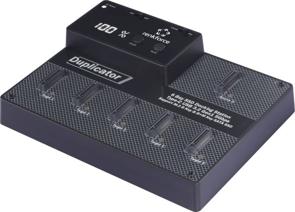 Renkforce RF-6BDS-350 5 x Stacja kopiująca do dysków twardych M.2 SATA 6 Gb/s, USB-C®