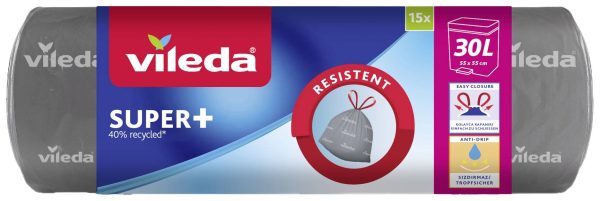 Vileda SUPER+ 30L 171448 Worek na śmieci 30 l 15 szt.