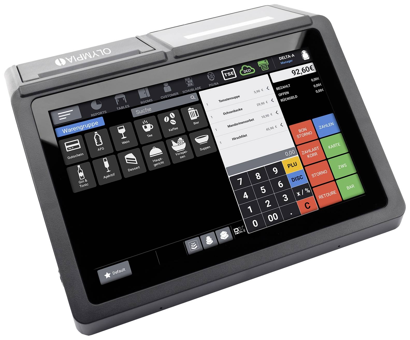 Olympia T110 Kasa fiskalna czarny - obrazek 1