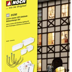 NOCH 51250 LED światło ciągłe migająca, z drutem przyłączeniowym Pasuje do: budynków biały, ciepły biały 4 szt. NOCH 51250 LED światło ciągłe migająca, z drutem przyłączeniowym Pasuje do: budynków biały, ciepły biały 4 szt.