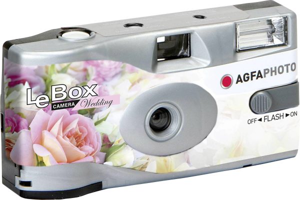 AgfaPhoto AGFAPHOTO – Le Box Wedding Engangskamera – Digitalkamera Aparat fotograficzny jednorazowy 1 szt. z wbudowaną l
