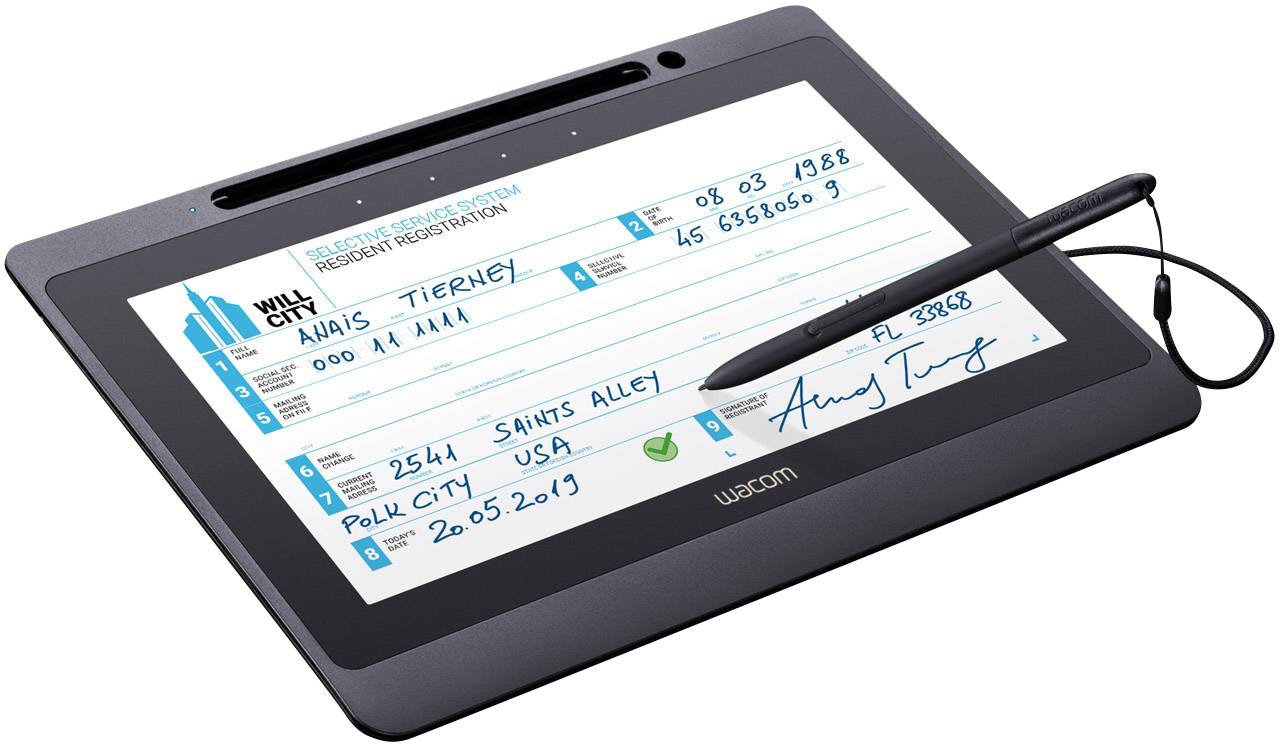Tablet do podpisu Wacom Signature Set DTU-1141B & sign pro PDF USB czarny - obrazek 1