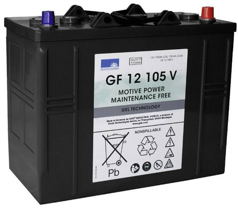 Akumulator ołowiowy 12 V 105 Ah GNB Sonnenschein GF 12 105 V ołowiowo żelowe (S x W x G) 345 x 283 x 174 mm biegun stożk - obrazek 1