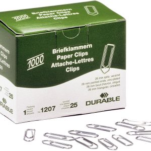Durable Spinacz biurowy 120725 26 mm ocynkowany 1000 szt. Durable Spinacz biurowy 120725 26 mm ocynkowany 1000 szt.