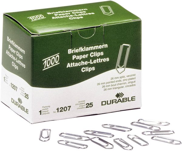 Durable Spinacz biurowy 120725 26 mm ocynkowany 1000 szt.