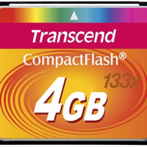 Karta pamięci CF Transcend TS4GCF133, 4 GB, 25 MB/s / 25 MB/s Karta pamięci CF Transcend TS4GCF133, 4 GB, 25 MB/s / 25 MB/s