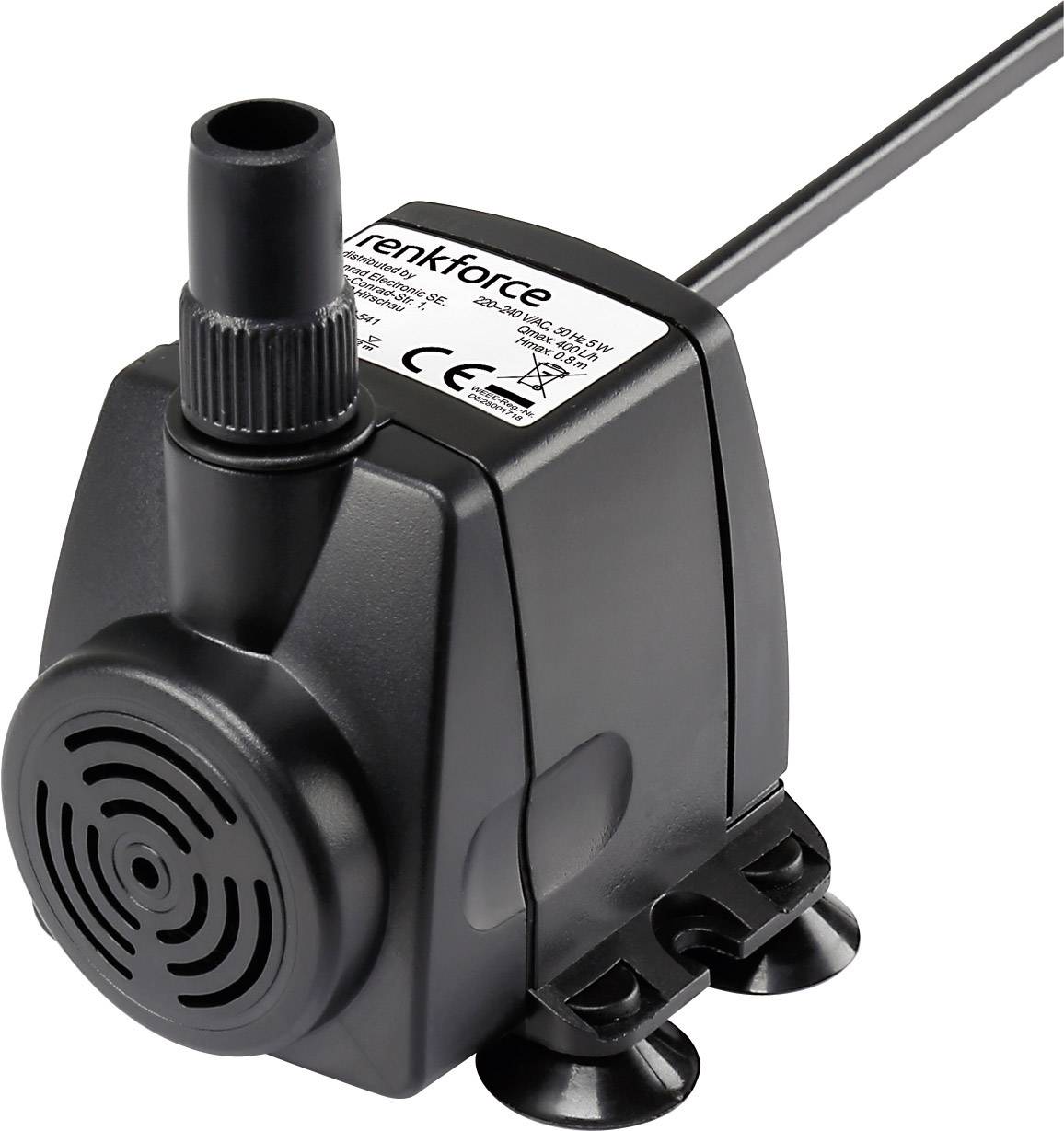 Pompa fontannowa Renkforce 1168660, 400 l/h, 5 W - obrazek 1
