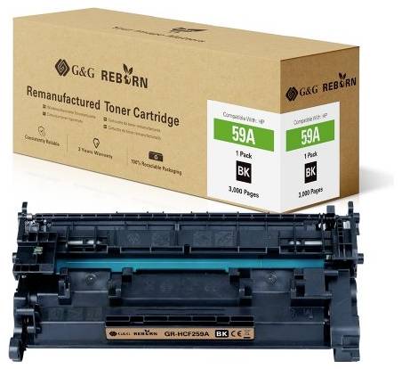 G&G Toner Zamiennik HP 59A zamiennik Czarny 3000 strony Reborn remanufactured 21237 - obrazek 1
