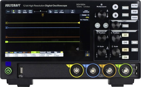 Oscyloskop cyfrowy VOLTCRAFT DOV1004 100 MHz 1.25 GSa/s Kalibracja (DAkkS)