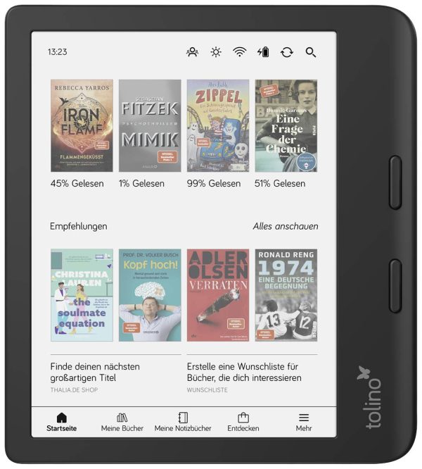 Czytnik eBook Tolino vision color 17.8 cm (7 cal) czarny