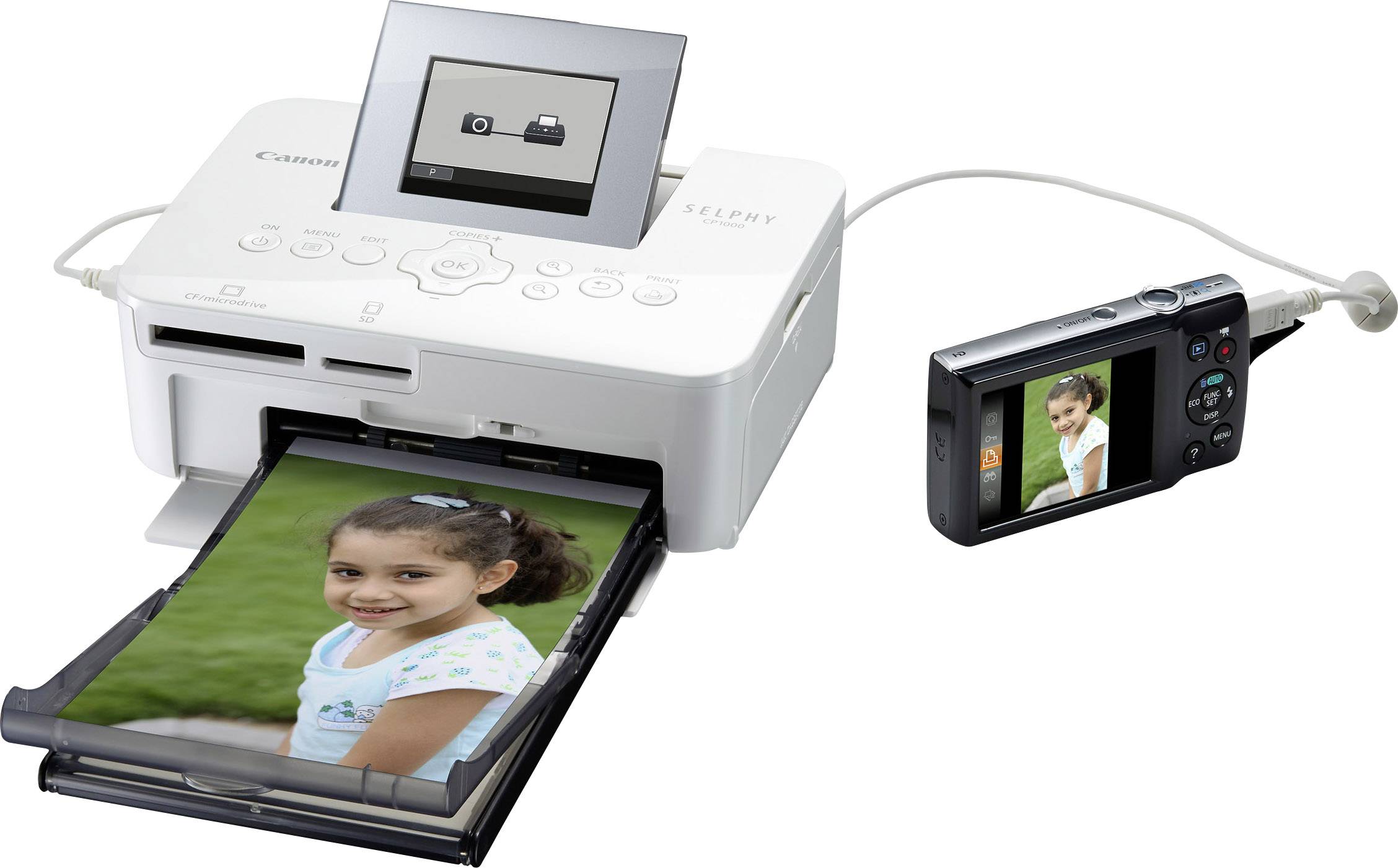 Canon Selphy CP 1000 Drukarka fotograficzna Rozdzielczość druku: 300 x 300 dpi Maksymalny format papieru: 148 x 100 mm - obrazek 1