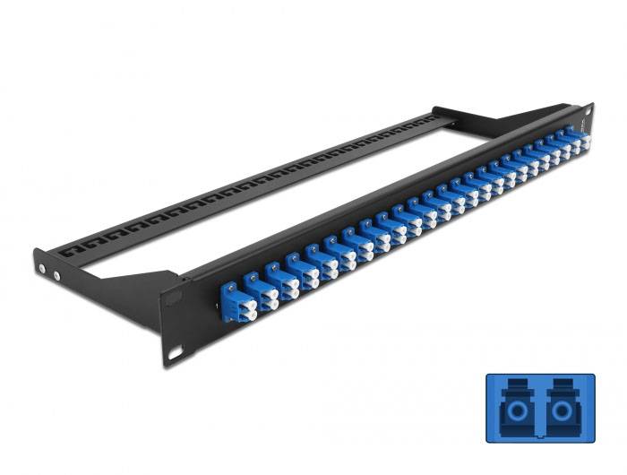 Delock 43386 Patchpanel do światłowodu 24 Porty LC 1 U - obrazek 1