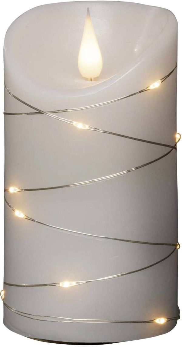 Konstsmide 1834-190 Świeca LED biały ciepła biel (Ø x W) 75 mm x 135 mm z efektem 3D, z przełącznikiem