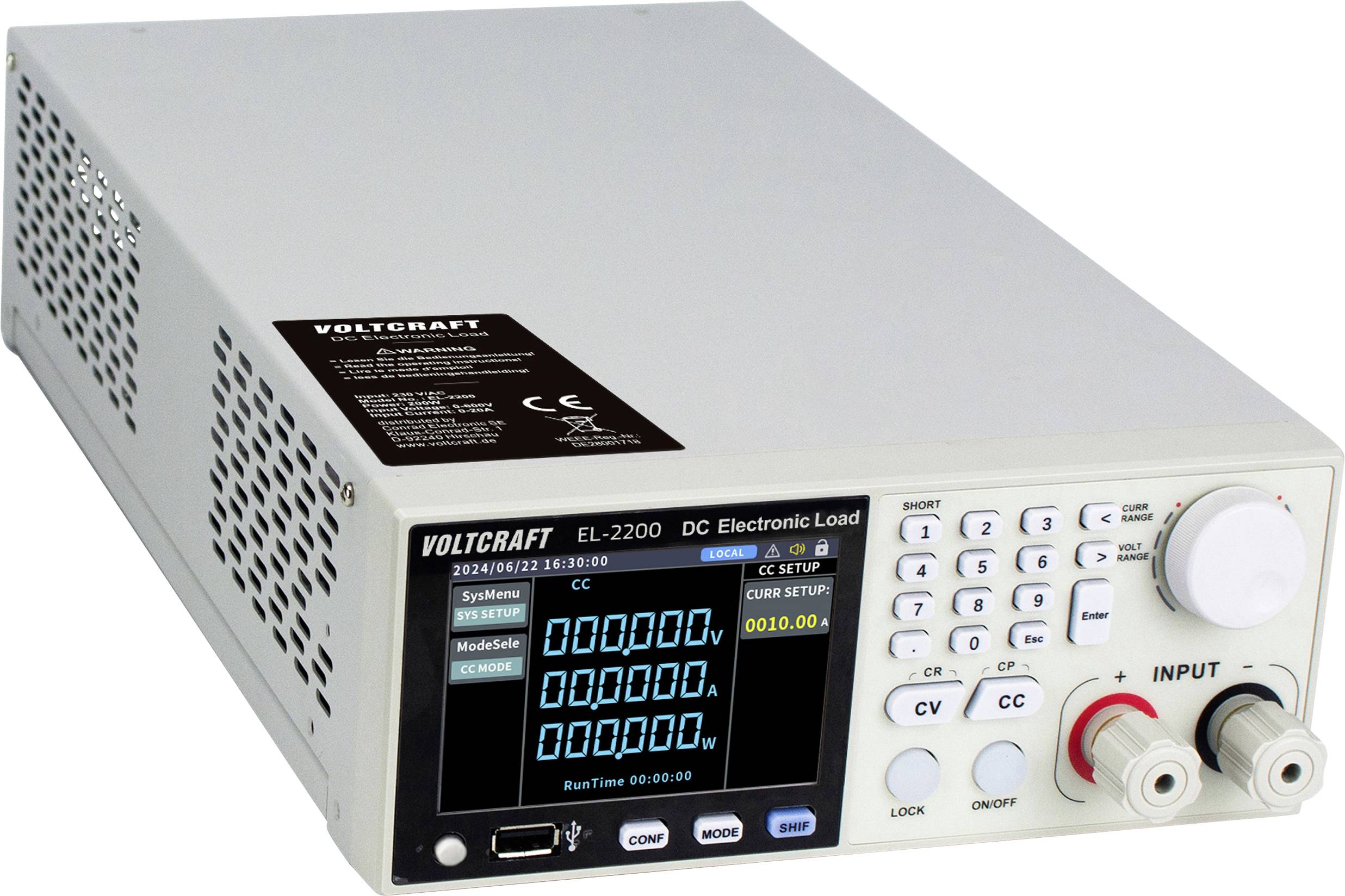 Sztuczne obciążenie VOLTCRAFT EL-2200 600 V/DC 20 A Kalibracja (DAkkS) - obrazek 1