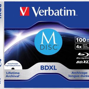 Verbatim 43833 M-Disc Blu-ray 100 GB 1 szt. smukłe etui Możliwość nadruku Verbatim 43833 M-Disc Blu-ray 100 GB 1 szt. smukłe etui Możliwość nadruku
