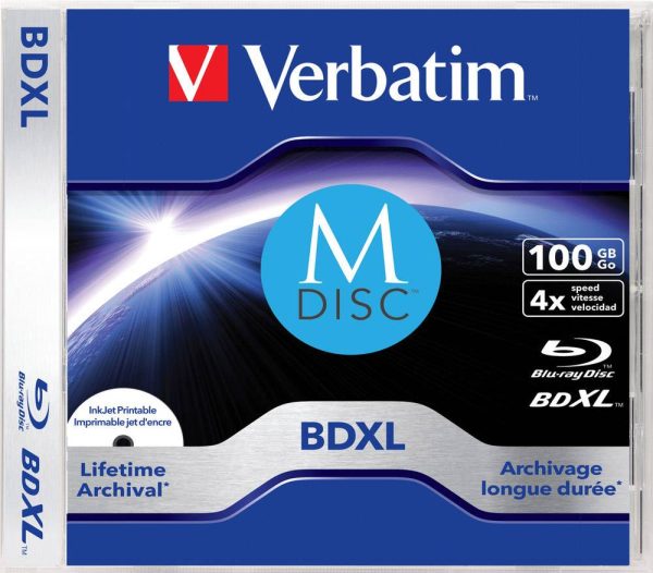Verbatim 43833 M-Disc Blu-ray 100 GB 1 szt. smukłe etui Możliwość nadruku