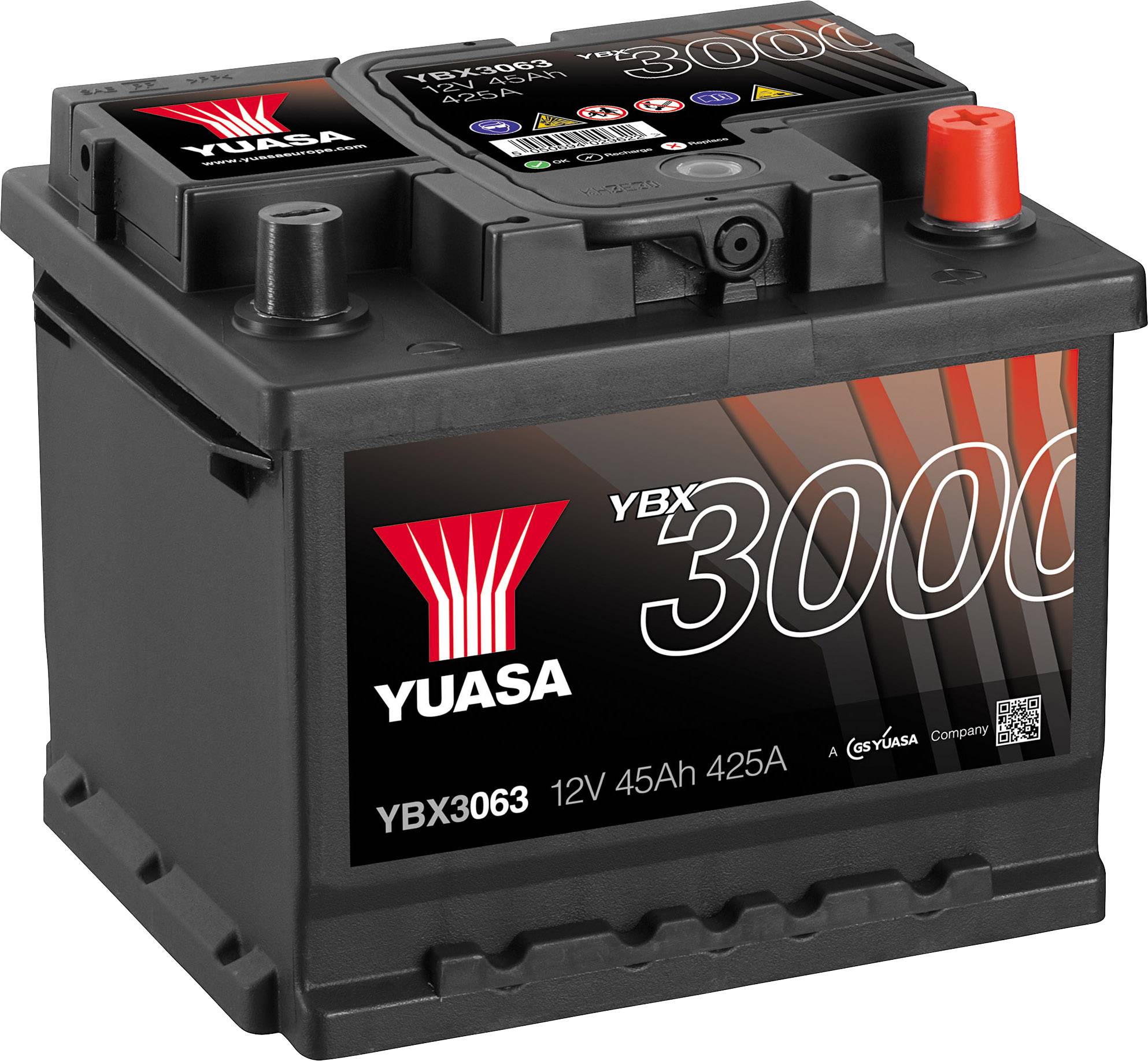 Yuasa SMF YBX3063 Akumulator samochodowy 45 Ah Połączenie biegunów: T1 - obrazek 1