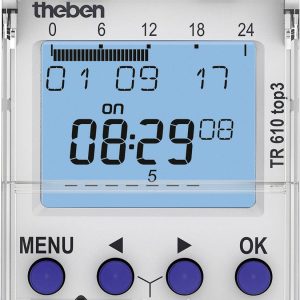 Theben 6100130 Przekaźnik czasowy do montażu na szynie nośnej TR610 top3 230 V/AC z programatorem tygodniowym
