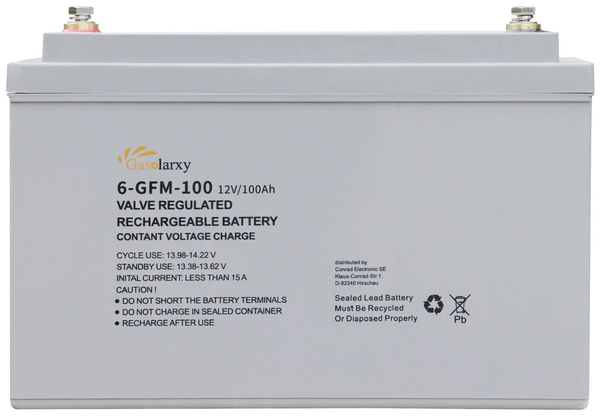 Akumulator ołowiowy 12V100AH, 12 V, 100 Ah - obrazek 1