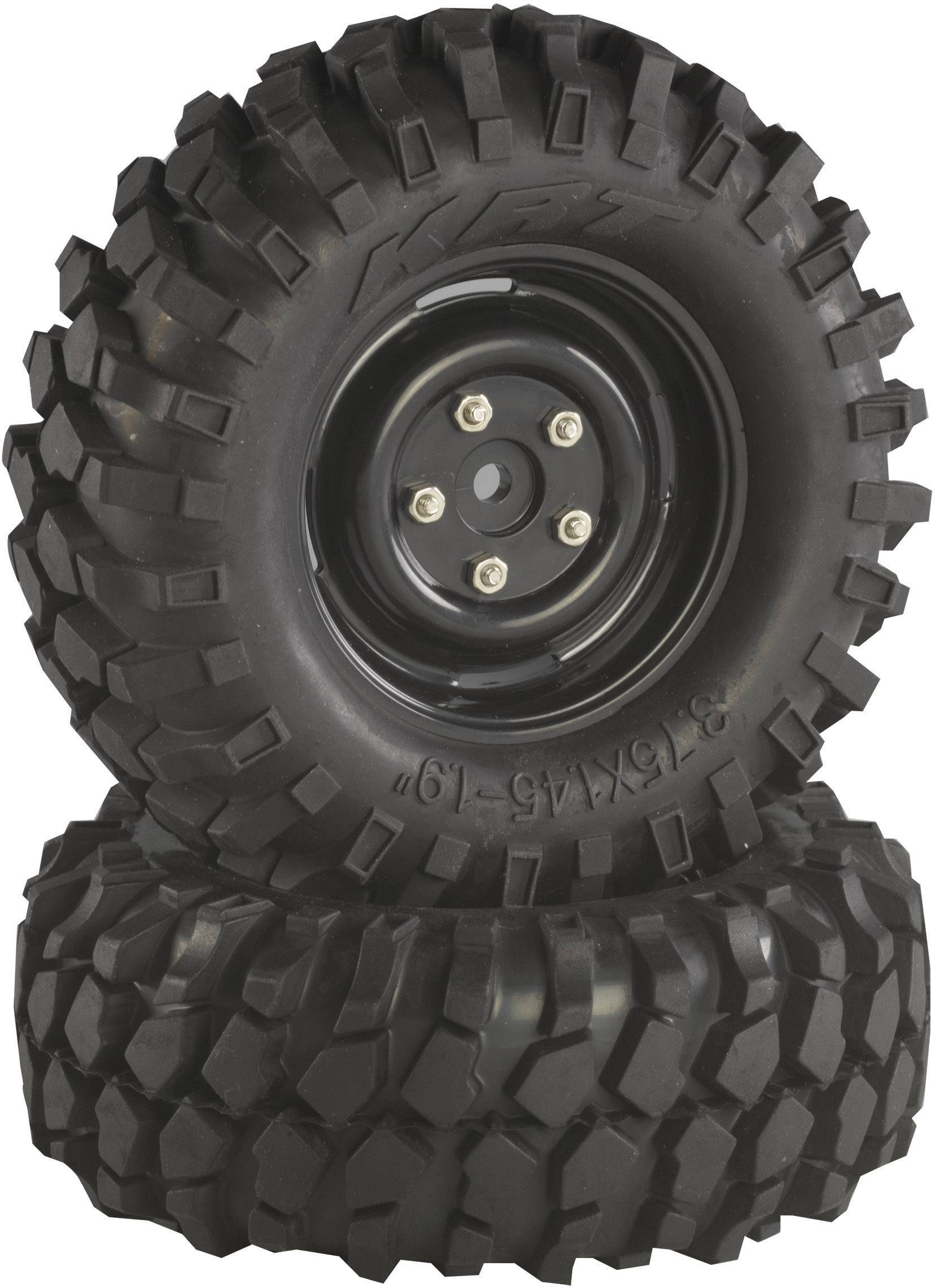 Koło kompletne Absima 1:10, Offroad V Block, Crawler, Crawler, czarny, 2 szt. - obrazek 1