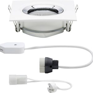 Lampa łazienkowa do zabudowy Paulmann 93664 35 W GU10, GU5.3 IP65 230 V aluminium, cynk biały (matowy), chrom Lampa łazienkowa do zabudowy Paulmann 93664 35 W GU10, GU5.3 IP65 230 V aluminium, cynk biały (matowy), chrom