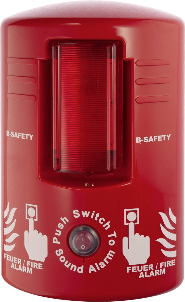 B-SAFETY TOP-ALARM Alarm pożarowy z oświetleniem awaryjnym bateryjne (S x W x G) 75 x 260 x 160 mm