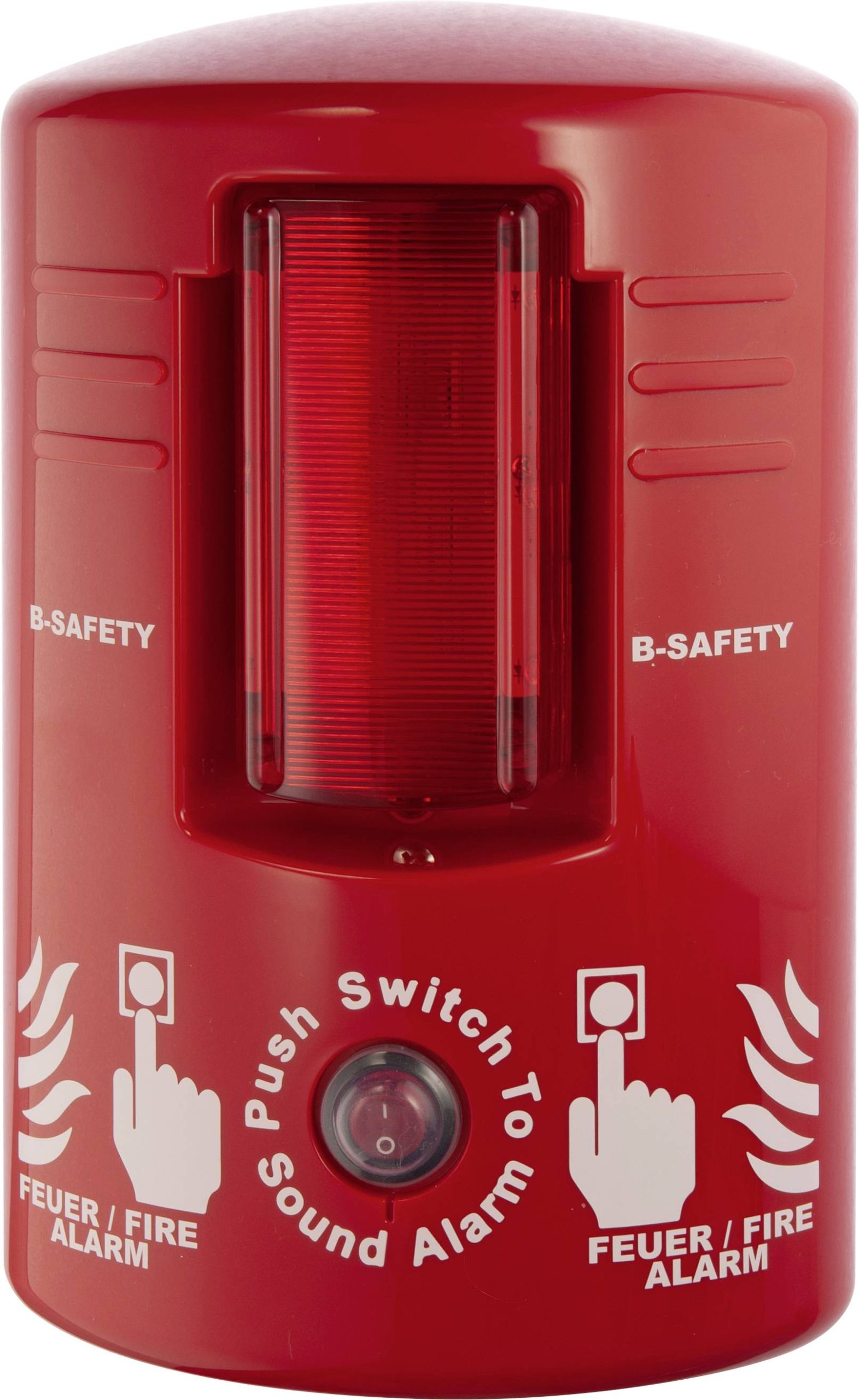 B-SAFETY TOP-ALARM Alarm pożarowy z oświetleniem awaryjnym bateryjne (S x W x G) 75 x 260 x 160 mm - obrazek 1
